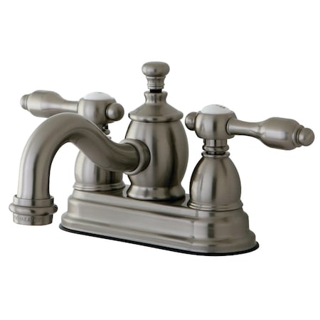 Kingston Brass KS7108TAL 4" Centerset Bathroom Faucet, Brushed Nickel KS7108TAL